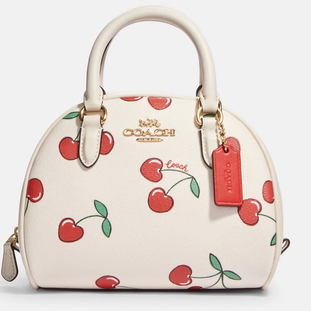 NWT Coach satchel bag with cherry print